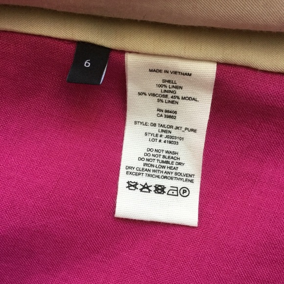 Theory Blazer Tailored Pure Linen Fuchsia Pink - Picture 6 of 8